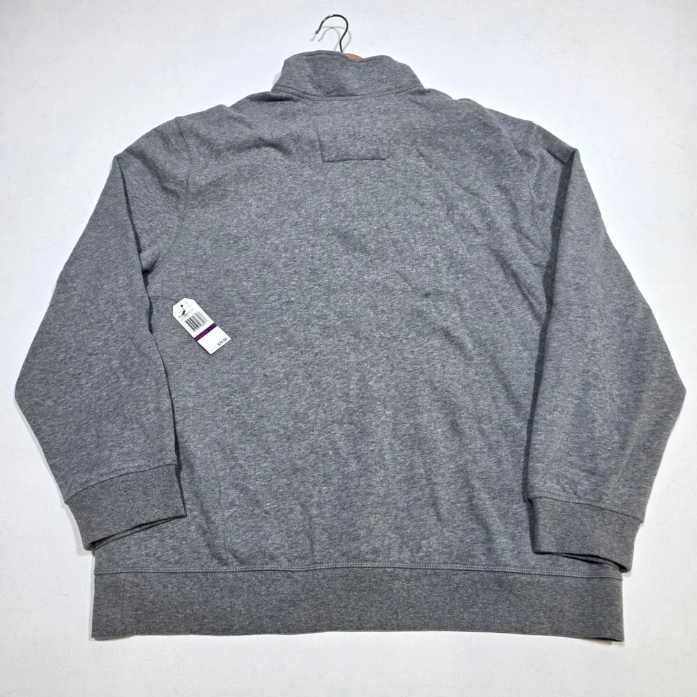 Nautica Quarter Zip Pullover Mens XXL Gray Long Sleeve J-Class Logo K83172 NEW